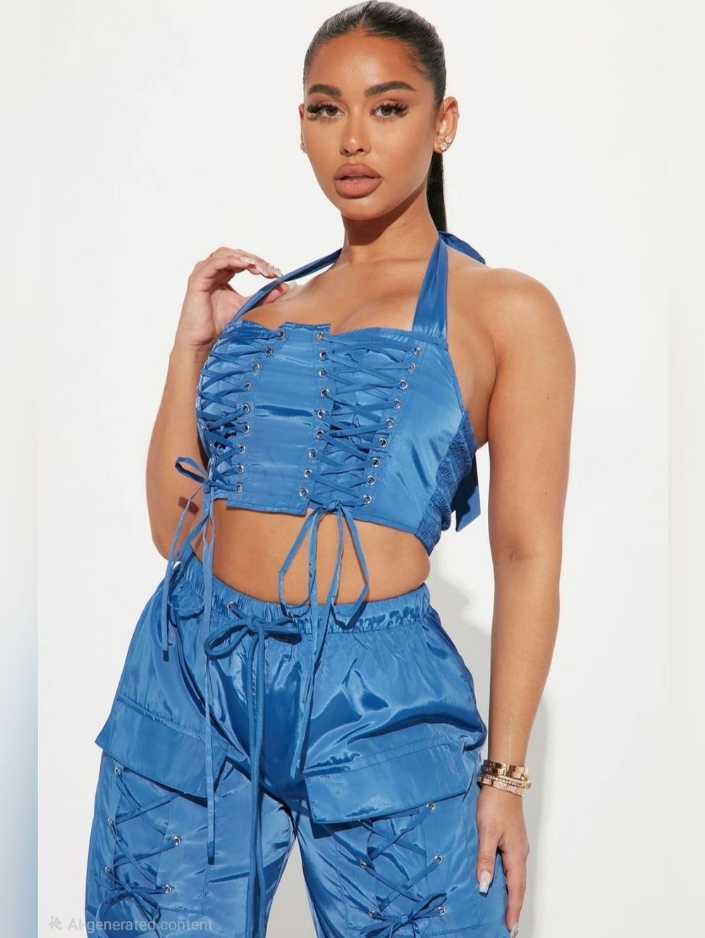 Just Enough Of You Pant Set - Royal - Picture 2 of 5